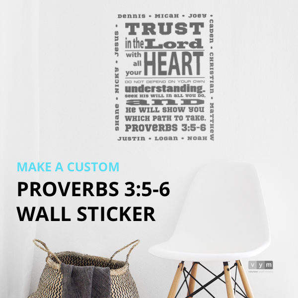 Make a Proverbs 3:5-6 Wall Sticker - Ai File